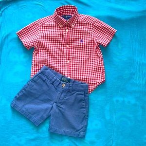 Boys 2T -Polo by Ralph Lauren Shirt and shorts set